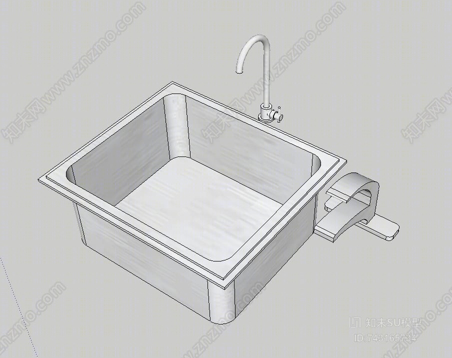 现代水盆SU模型下载【ID:743165734】