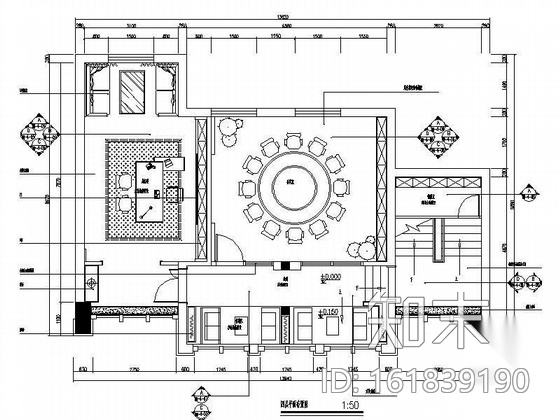 某办公楼装饰施工图cad施工图下载【ID:161839190】