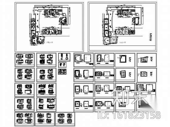 某歌舞厅KTV包间室内装修图cad施工图下载【ID:161823158】