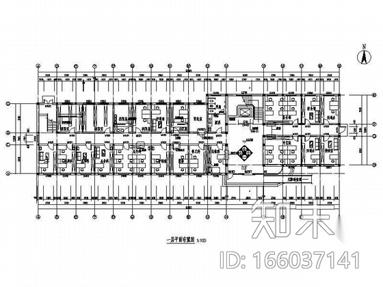 [北京]某区医院业务办公楼装修图cad施工图下载【ID:166037141】