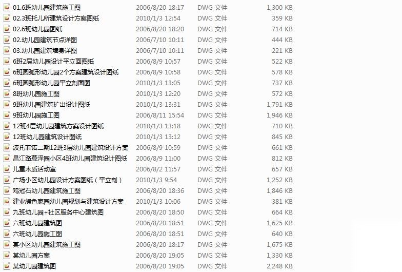 37套幼儿园建筑全套施工cad施工图下载【ID:151539165】
