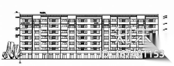 带阁楼的七层砖混住宅楼建筑结构图纸cad施工图下载【ID:167401153】