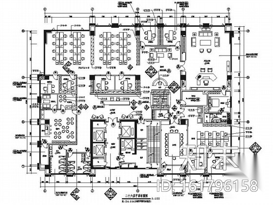 [广东]豪华现代风格酒店办公楼装修施工图施工图下载【ID:161796158】