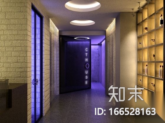 现代风格会所设计装修图(含效果)cad施工图下载【ID:166528163】