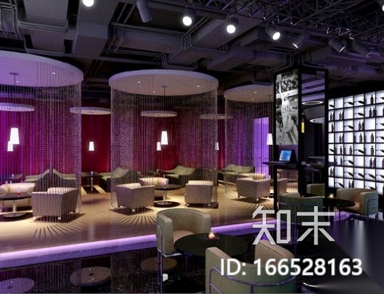 现代风格会所设计装修图(含效果)cad施工图下载【ID:166528163】