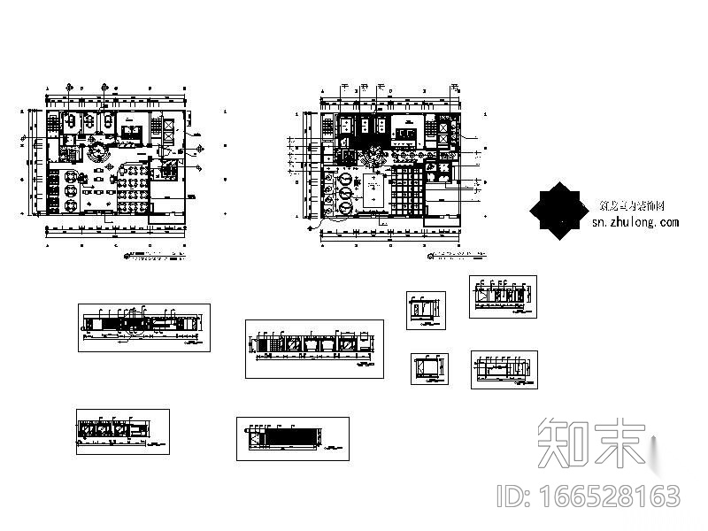 现代风格会所设计装修图(含效果)cad施工图下载【ID:166528163】