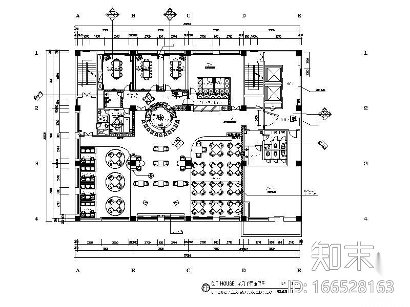 现代风格会所设计装修图(含效果)cad施工图下载【ID:166528163】