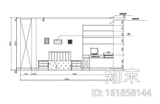 床头墙面立面图块cad施工图下载【ID:161858144】