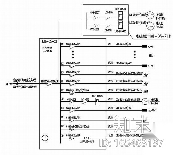 桂林某宾馆配电箱接线图cad施工图下载【ID:165463197】