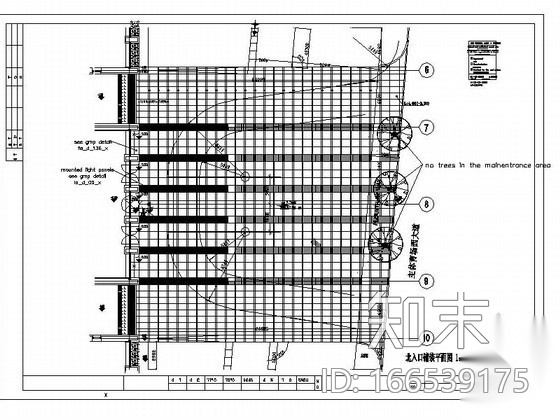 杭州某大厦室外环境景观施工图cad施工图下载【ID:166539175】