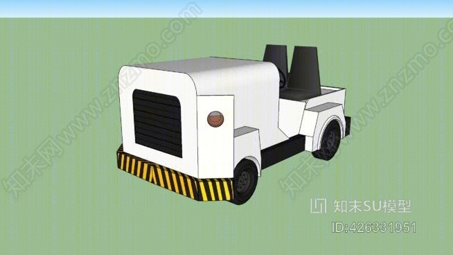 飞机拖车/行李车SU模型下载【ID:426331951】