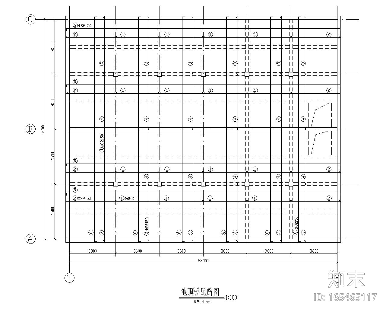 某污水池事故池混凝土结构施工图施工图下载【ID:165465117】