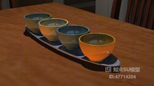 餐具组合SU模型下载【ID:47714204】