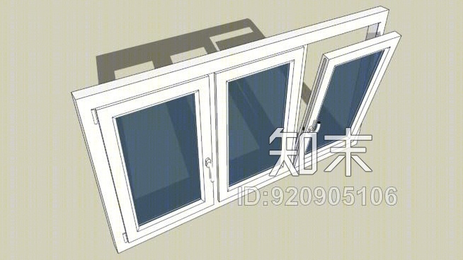 3玻璃窗SU模型下载【ID:920905106】