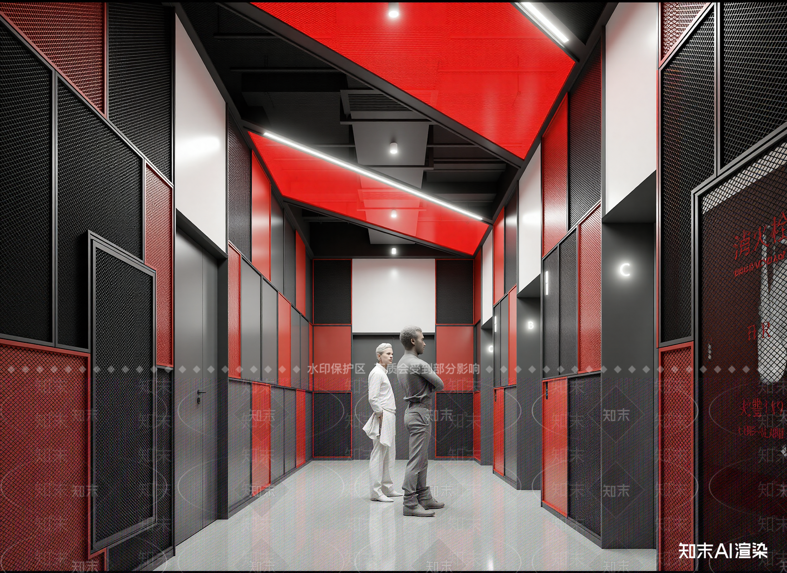 现代走廊3D模型下载【ID:1214982721】