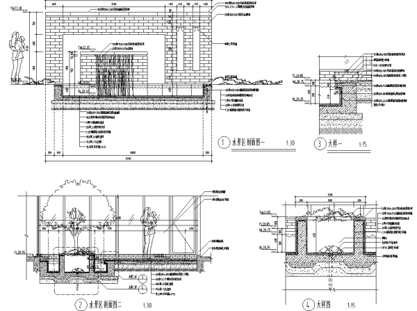 [北京]6套中式私家庭院花园景观设计施工图（附方案文...cad施工图下载【ID:160687123】