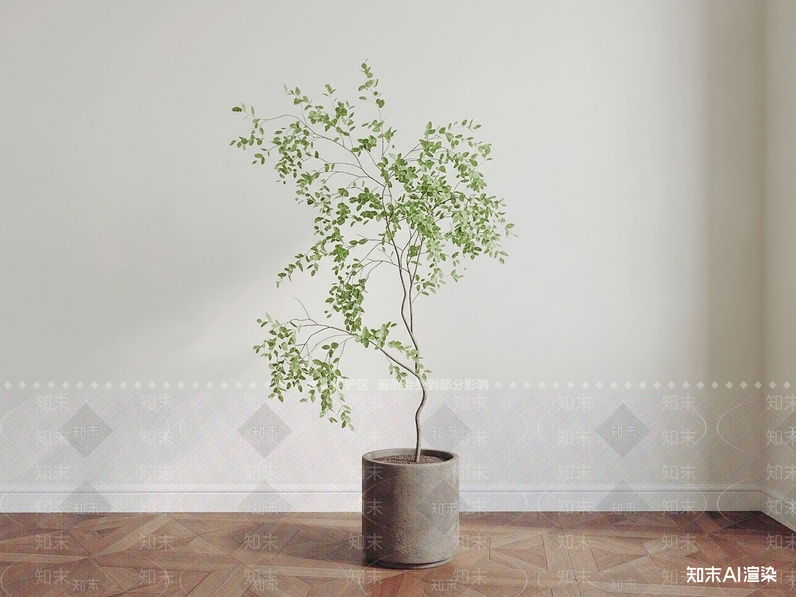 造型绿植盆栽3D模型下载【ID:1227449358】