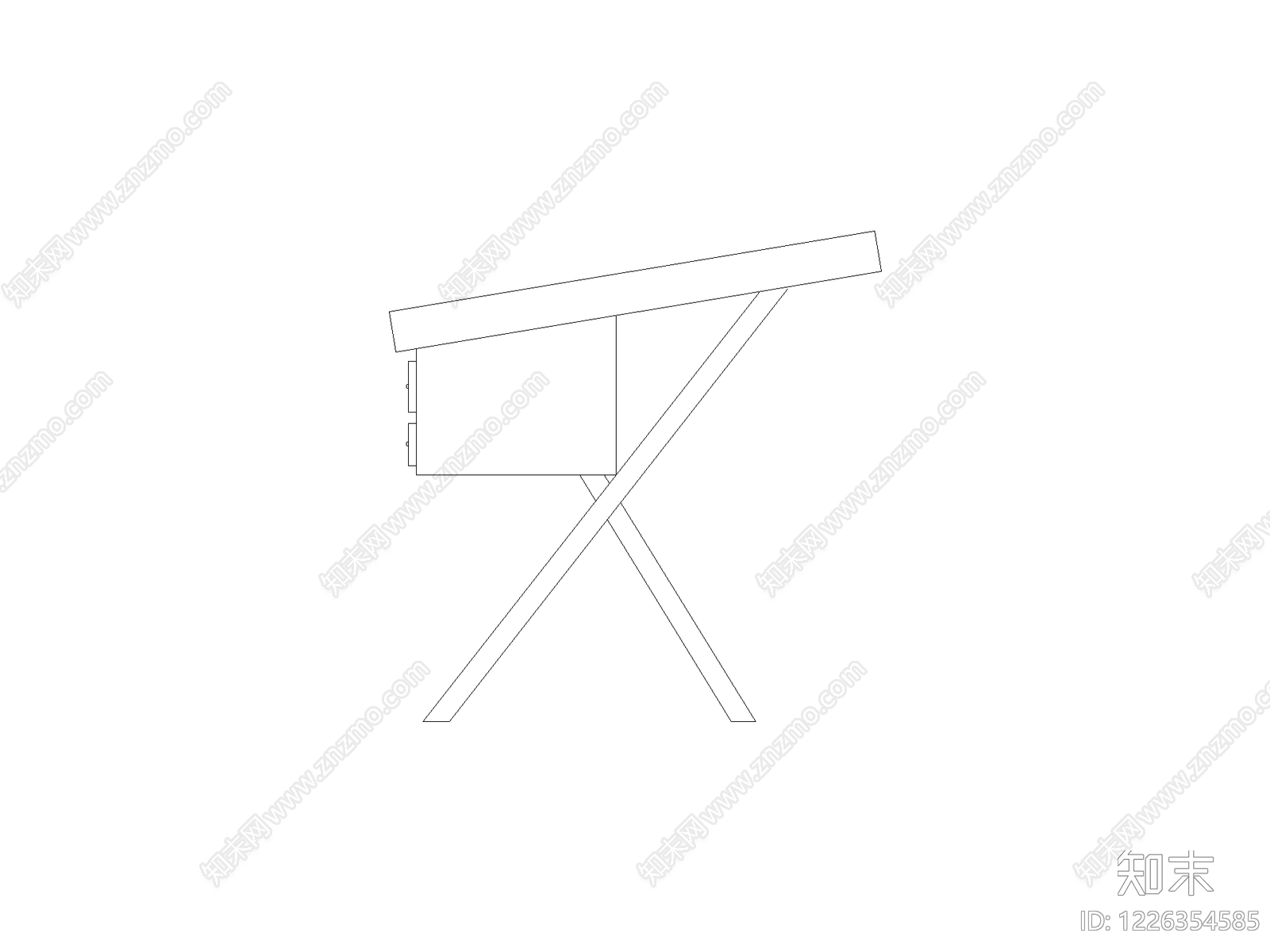 现代桌子CAD图纸