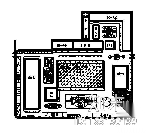 某医院周围景观设计图施工图下载【ID:165130139】