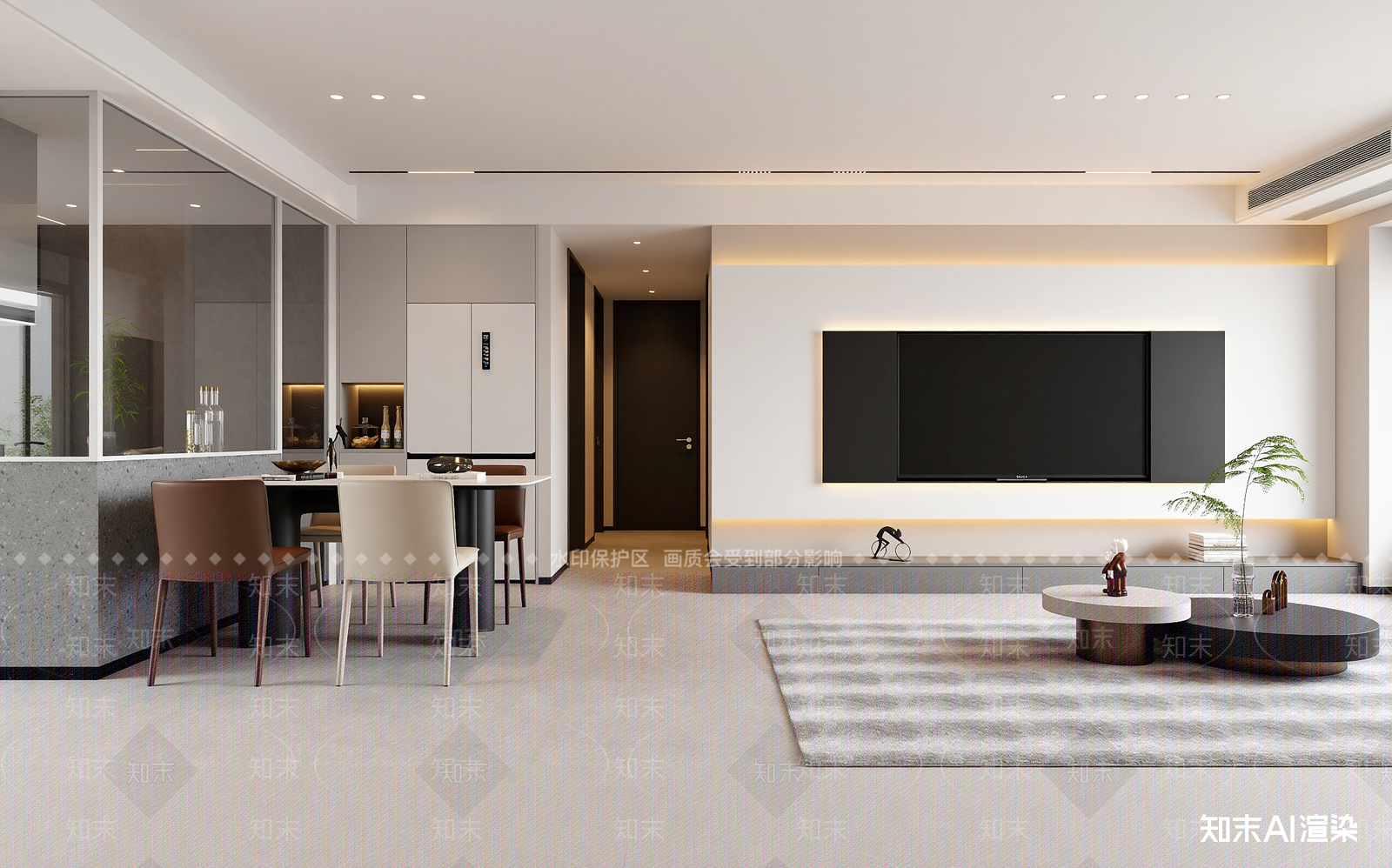 现代客餐厅3D模型下载【ID:1215193779】