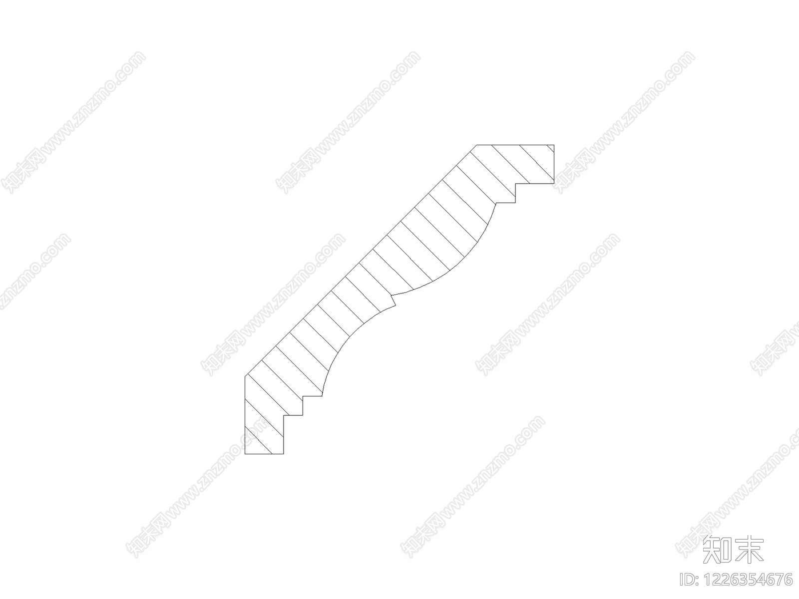 现代楼梯踏步构造CAD图纸