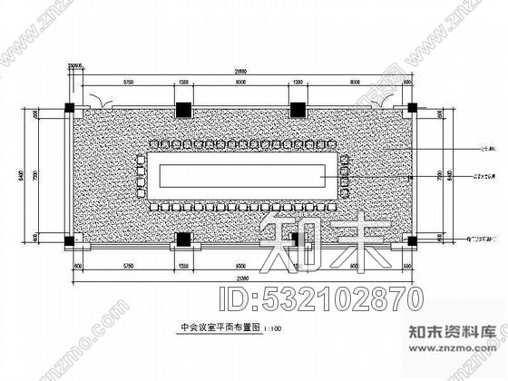 施工图CBD大厦中会议室装修图含效果施工图下载【ID:532102870】
