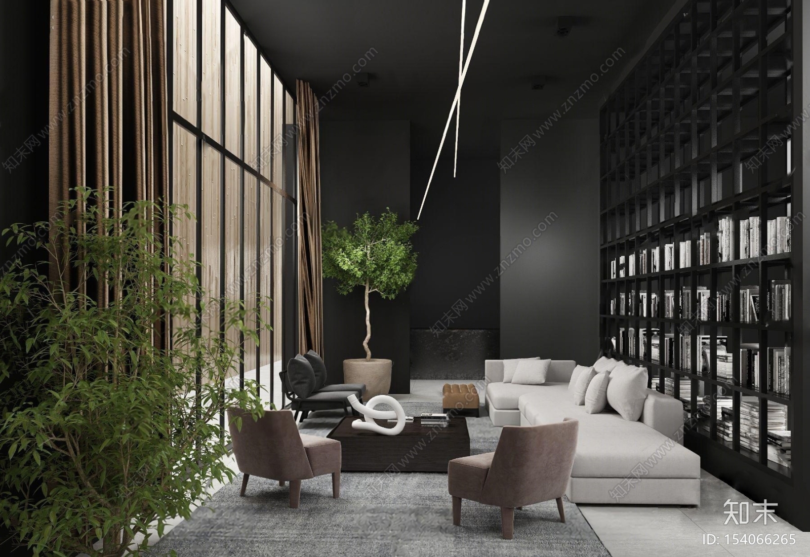 意大利MERIDIANI现代客厅3D模型下载【ID:154066265】