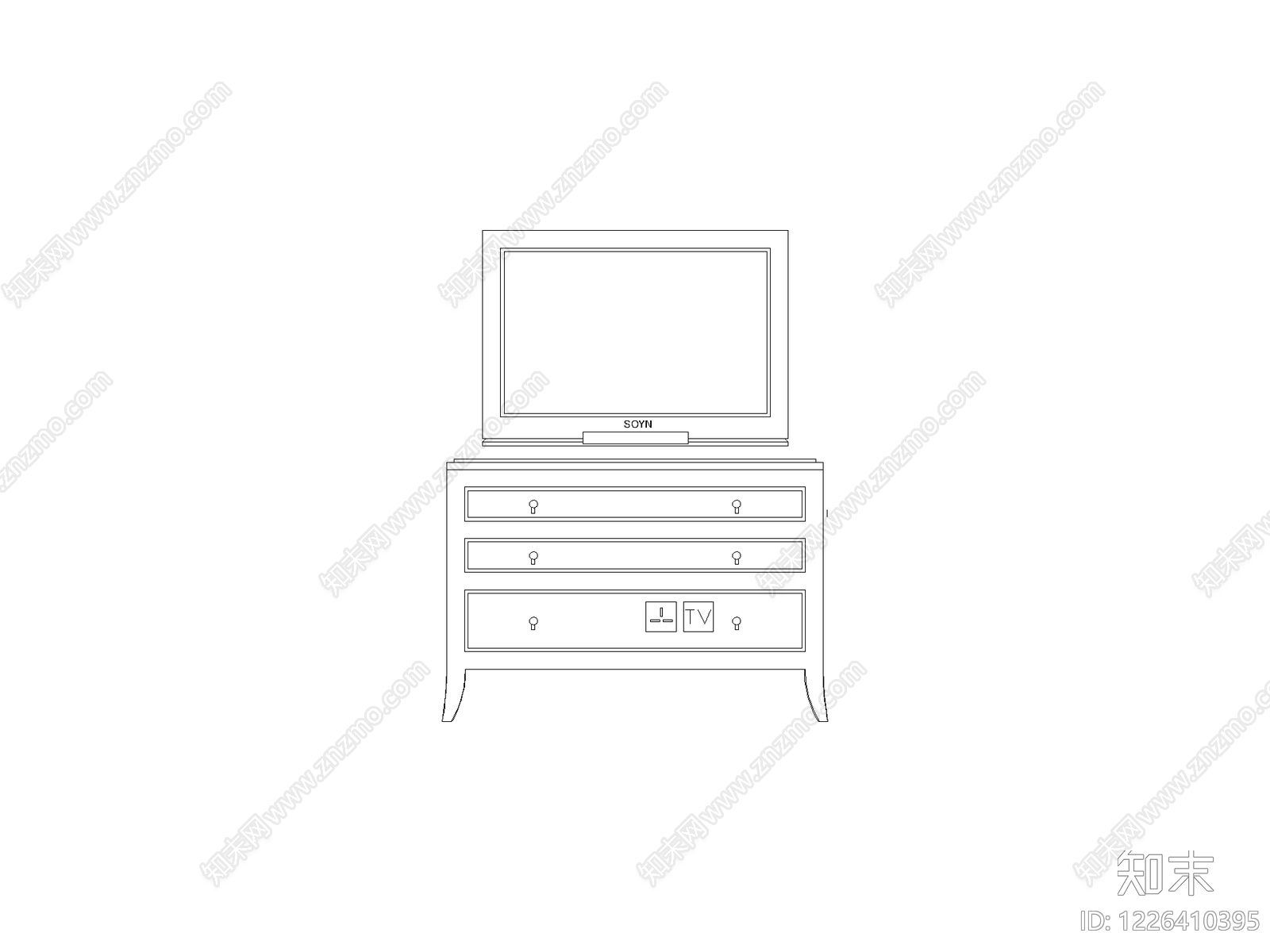 柜子平立面cad施工图下载【ID:1226410395】