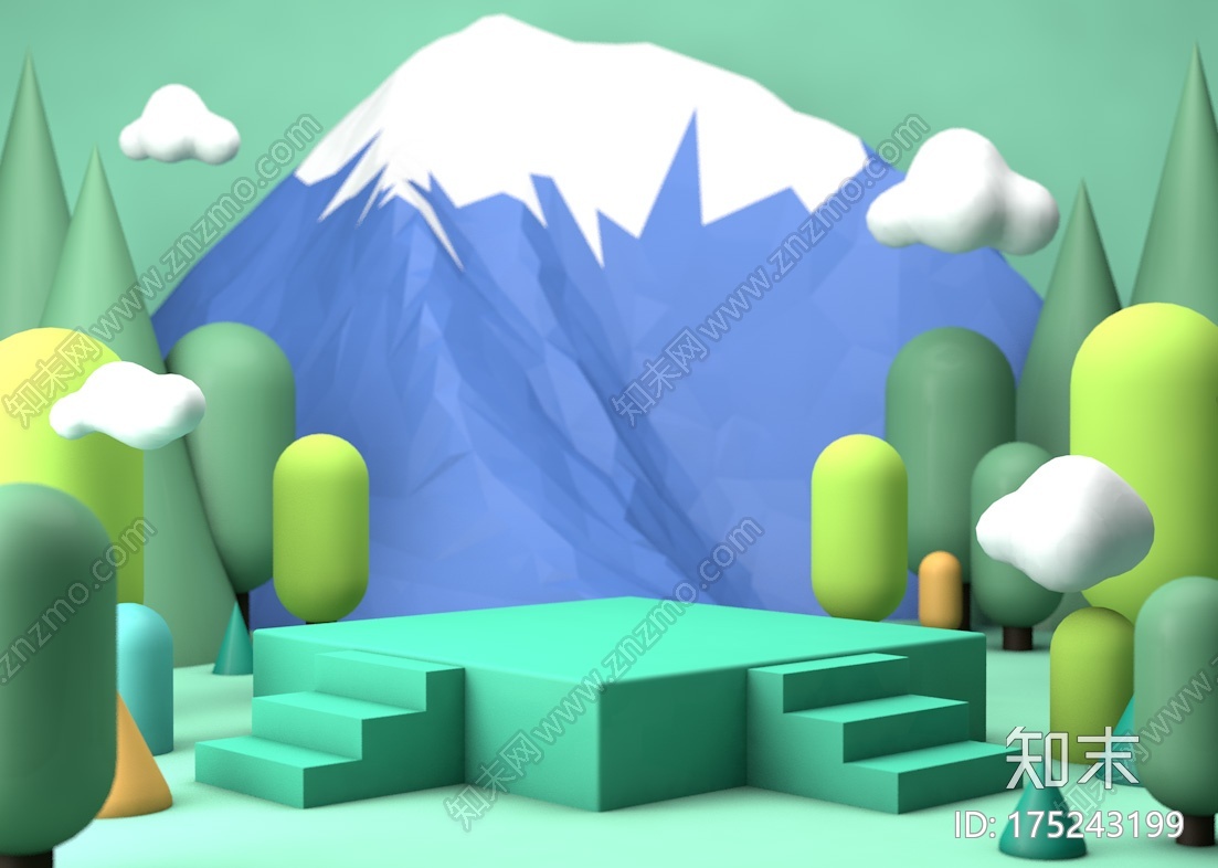 雪山CG模型下载【ID:175243199】