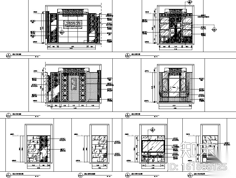 上市集团高档会所空间设计施工图（附效果图）cad施工图下载【ID:161808125】