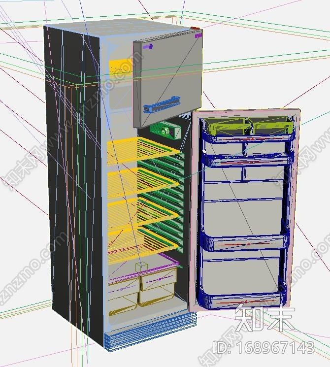 家用电冰箱CG模型下载【ID:168967143】