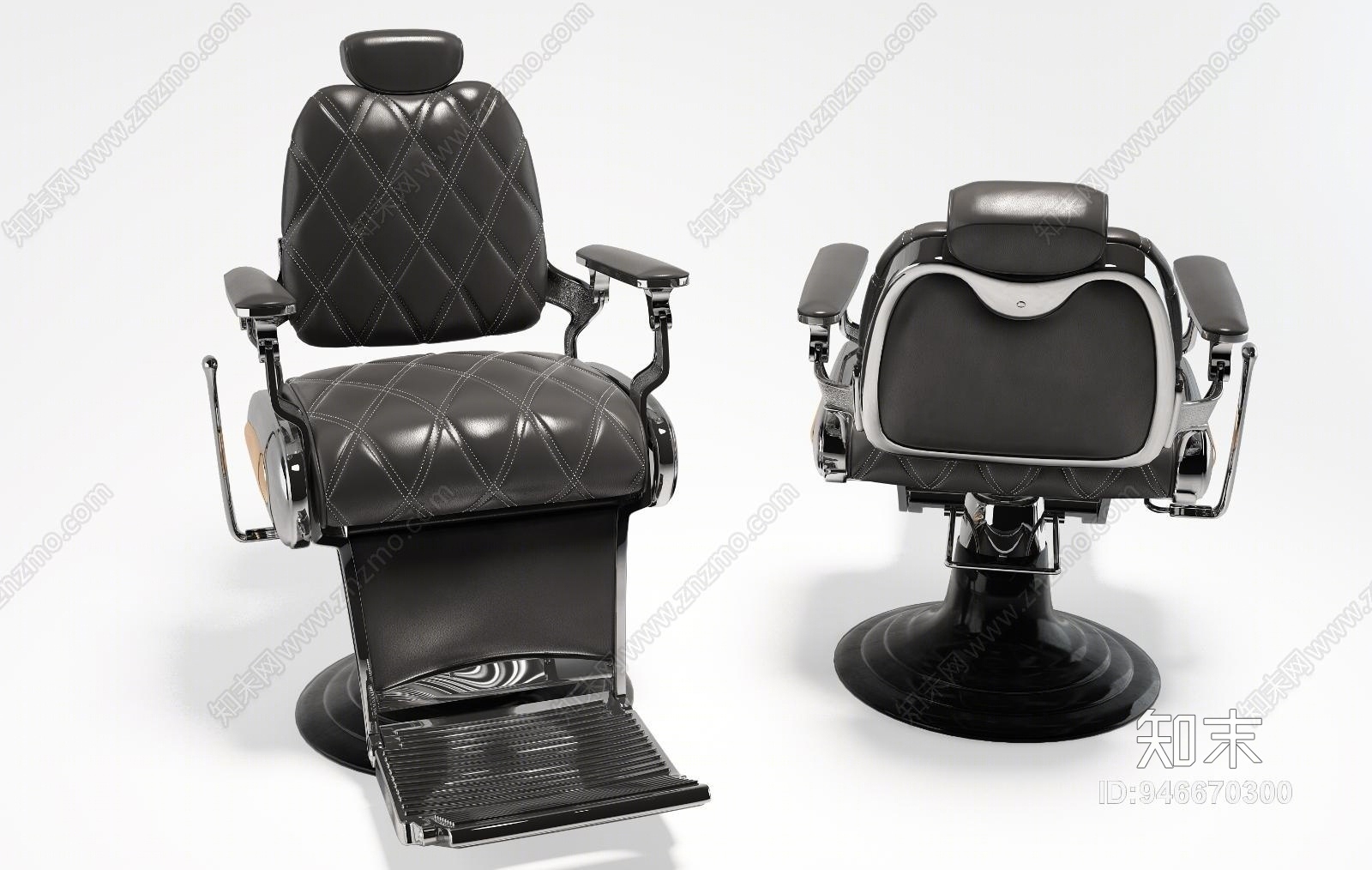 现代理发椅3D模型下载【ID:946670300】