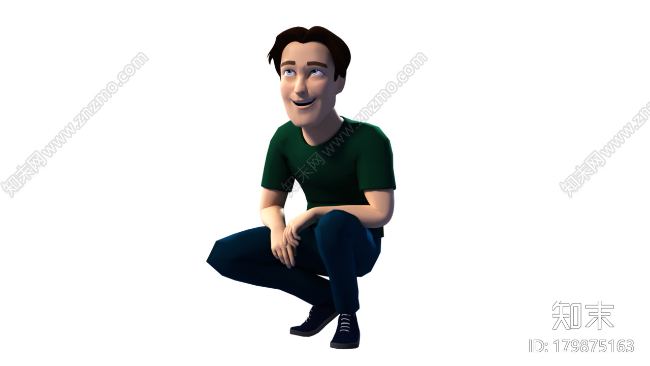 rig卡通中年男性CG模型下载【ID:179875163】
