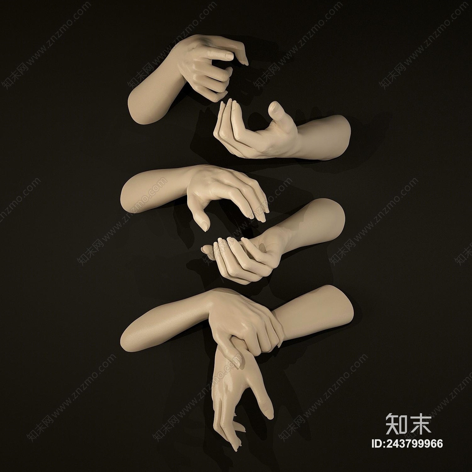 现代商展器材3D模型渲染效果图