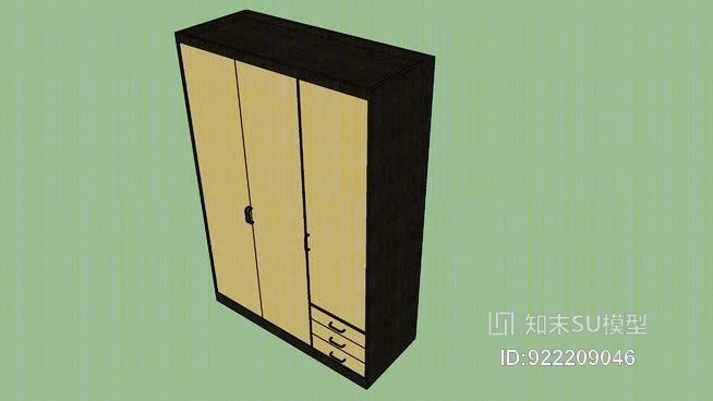 衣柜SU模型下载【ID:922209046】