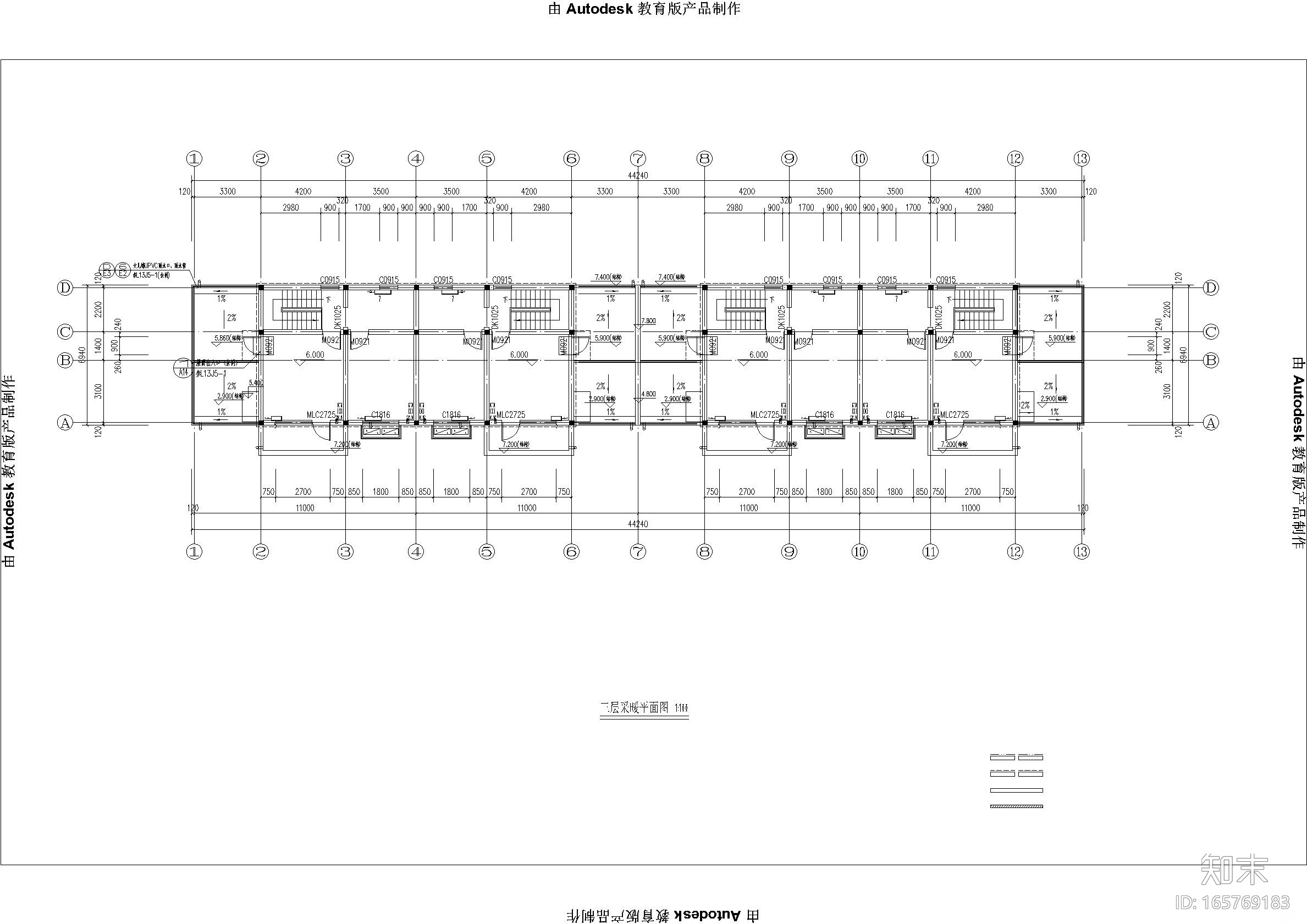 多层住宅散热器采暖设计图2020施工图下载【ID:165769183】