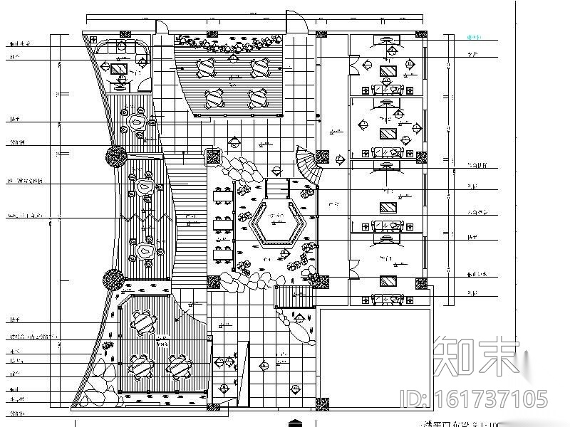 某中式茶庄装修图(含效果)cad施工图下载【ID:161737105】
