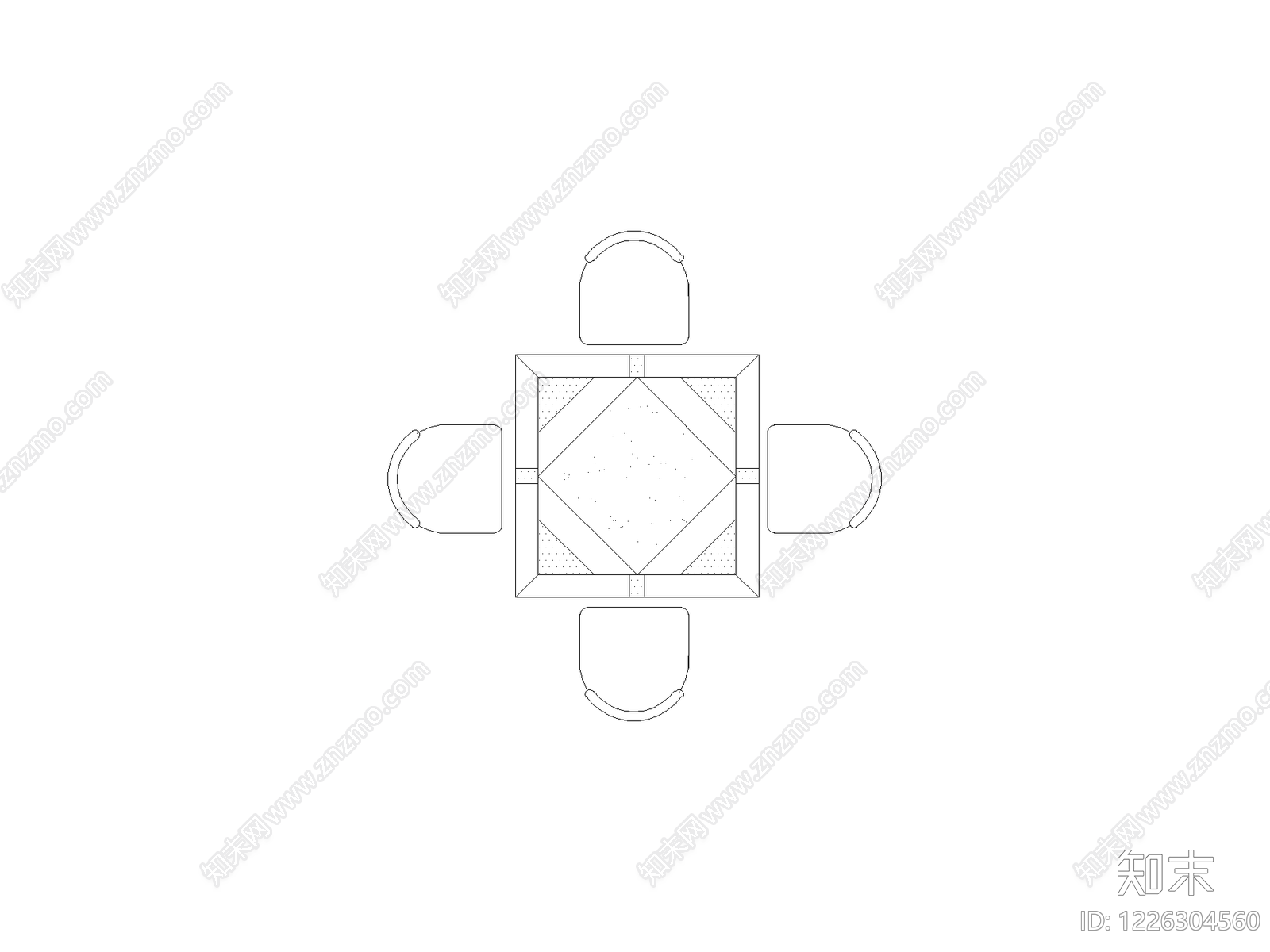桌子cad施工图下载【ID:1226304560】