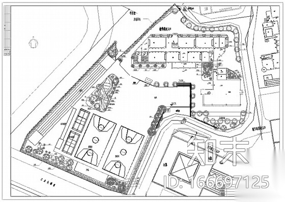 广州某小学园林景观施工图cad施工图下载【ID:166697125】