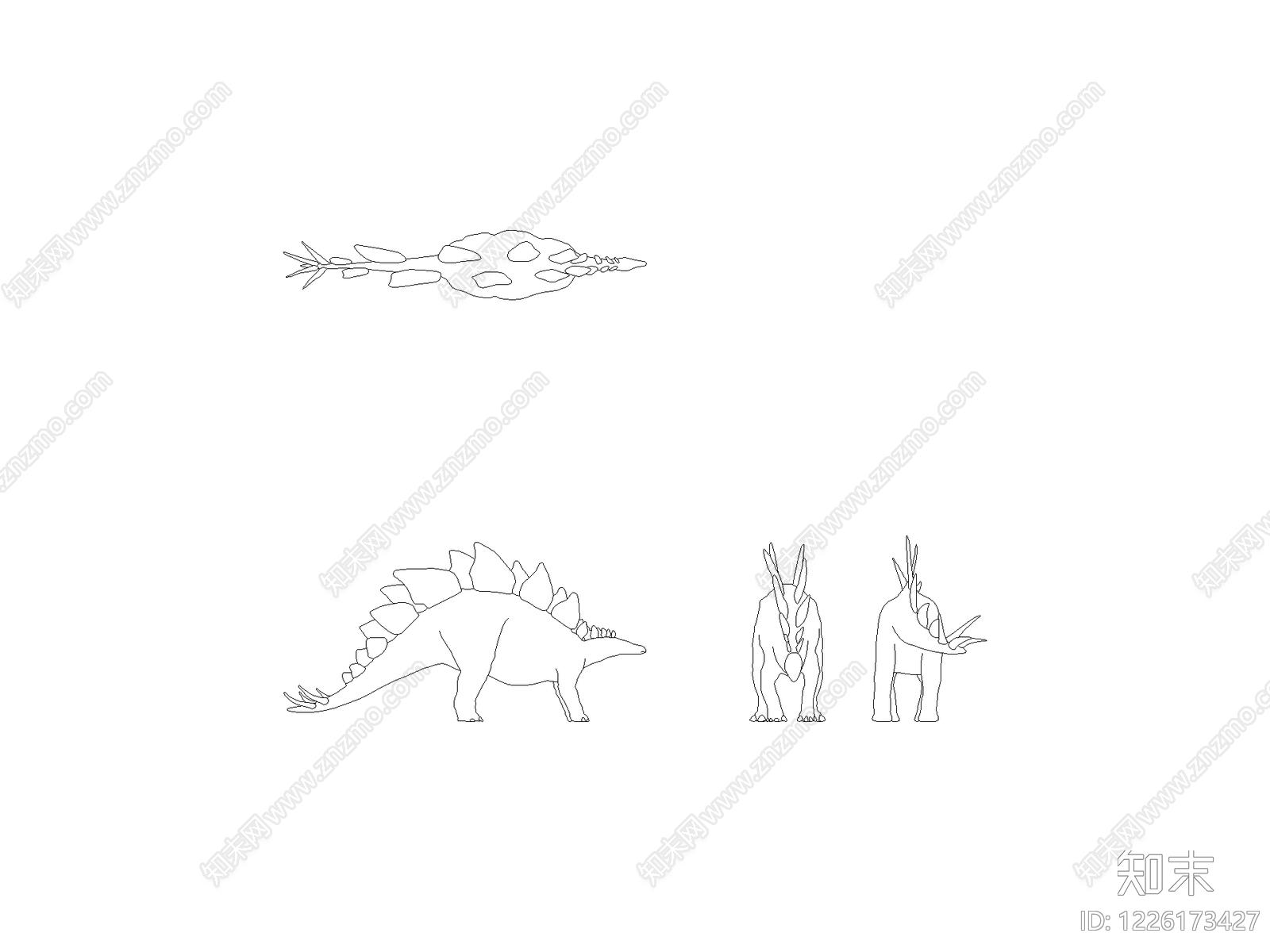 现代动物CAD图纸