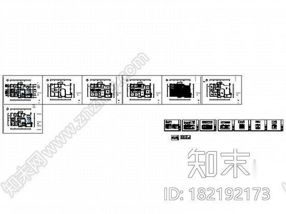 [成都]220㎡典雅中式风情五居室CAD装修施工图cad施工图下载【ID:182192173】