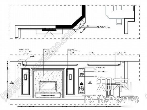 [成都]220㎡典雅中式风情五居室CAD装修施工图cad施工图下载【ID:182192173】