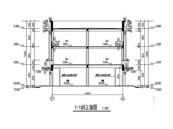 [包头]某现代农副产品物流园交易市场建筑施工图cad施工图下载【ID:164860148】