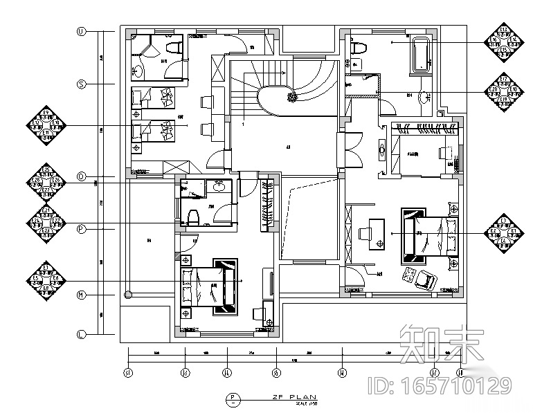 [江苏]常熟市辛庄两层别墅设计施工图（附效果图）cad施工图下载【ID:165710129】