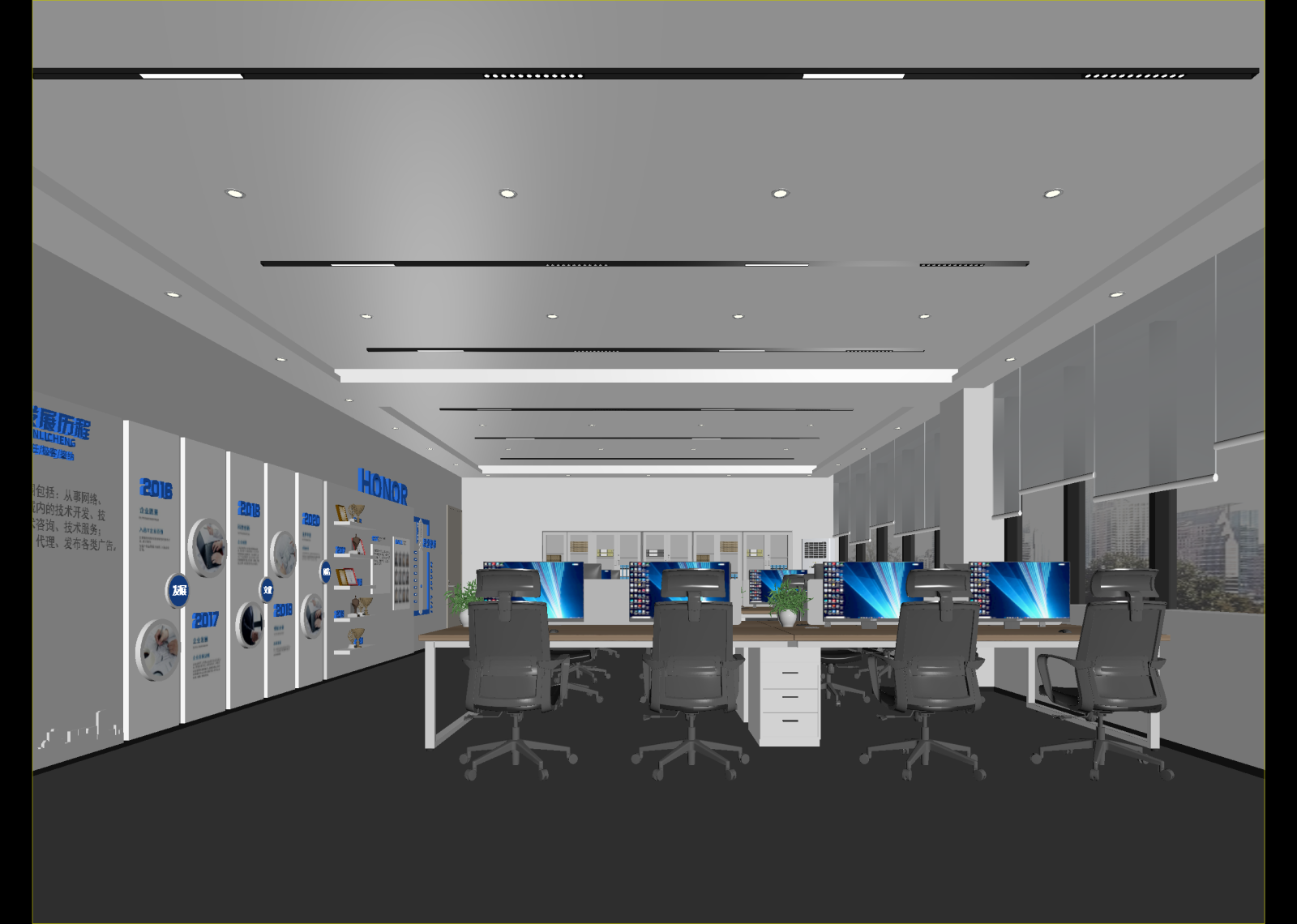现代办公区3D模型下载【ID:1215141218】