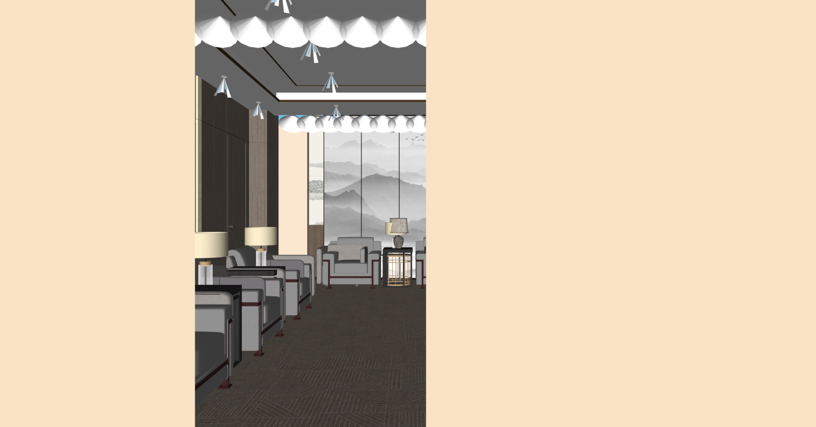 新中式接待室SU模型下载【ID:1216047535】