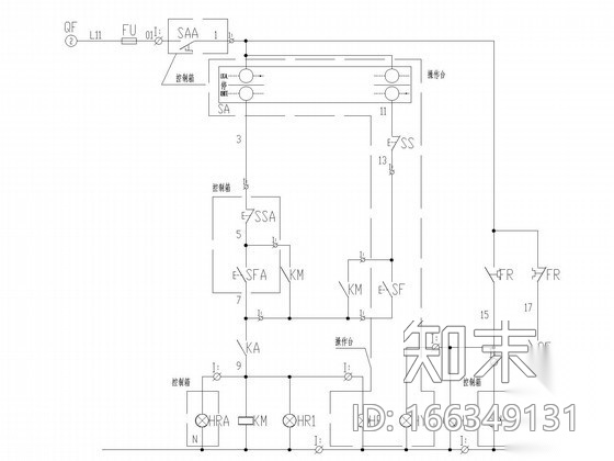 多种电机控制原理图cad施工图下载【ID:166349131】