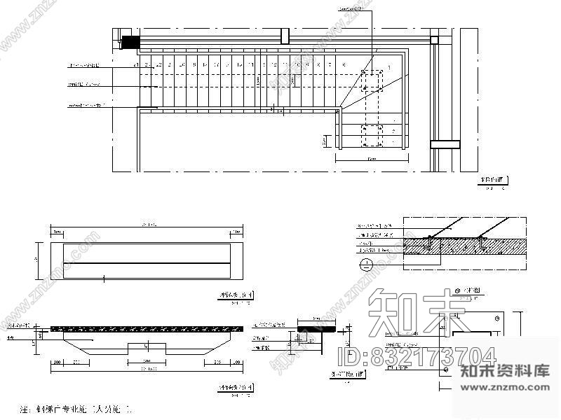 别墅钢梯详图cad施工图下载【ID:832173704】