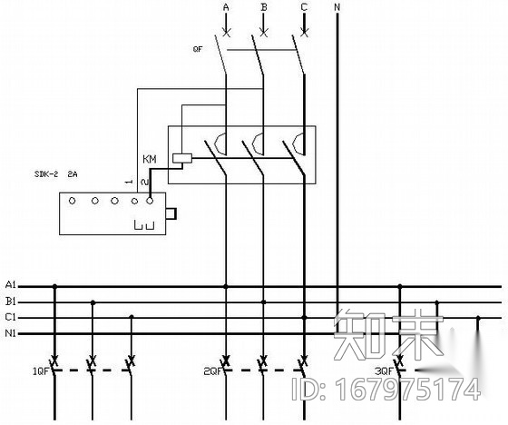 某路灯控制箱控制原理图施工图下载【ID:167975174】