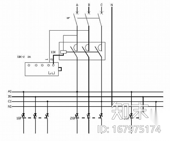 某路灯控制箱控制原理图施工图下载【ID:167975174】